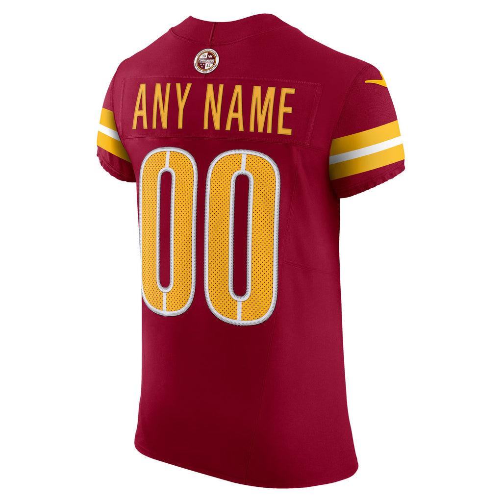 Washington Commanders Burgundy Team Vapor F.U.S.E. Elite Custom Jersey