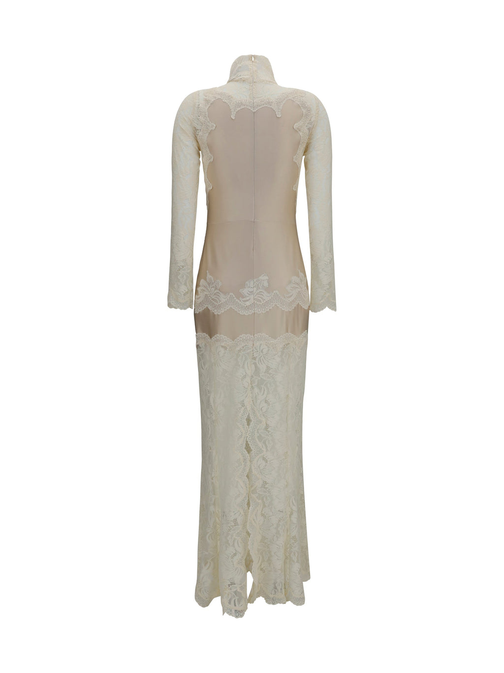 Rabanne Women Long Lace And Jersey Dress