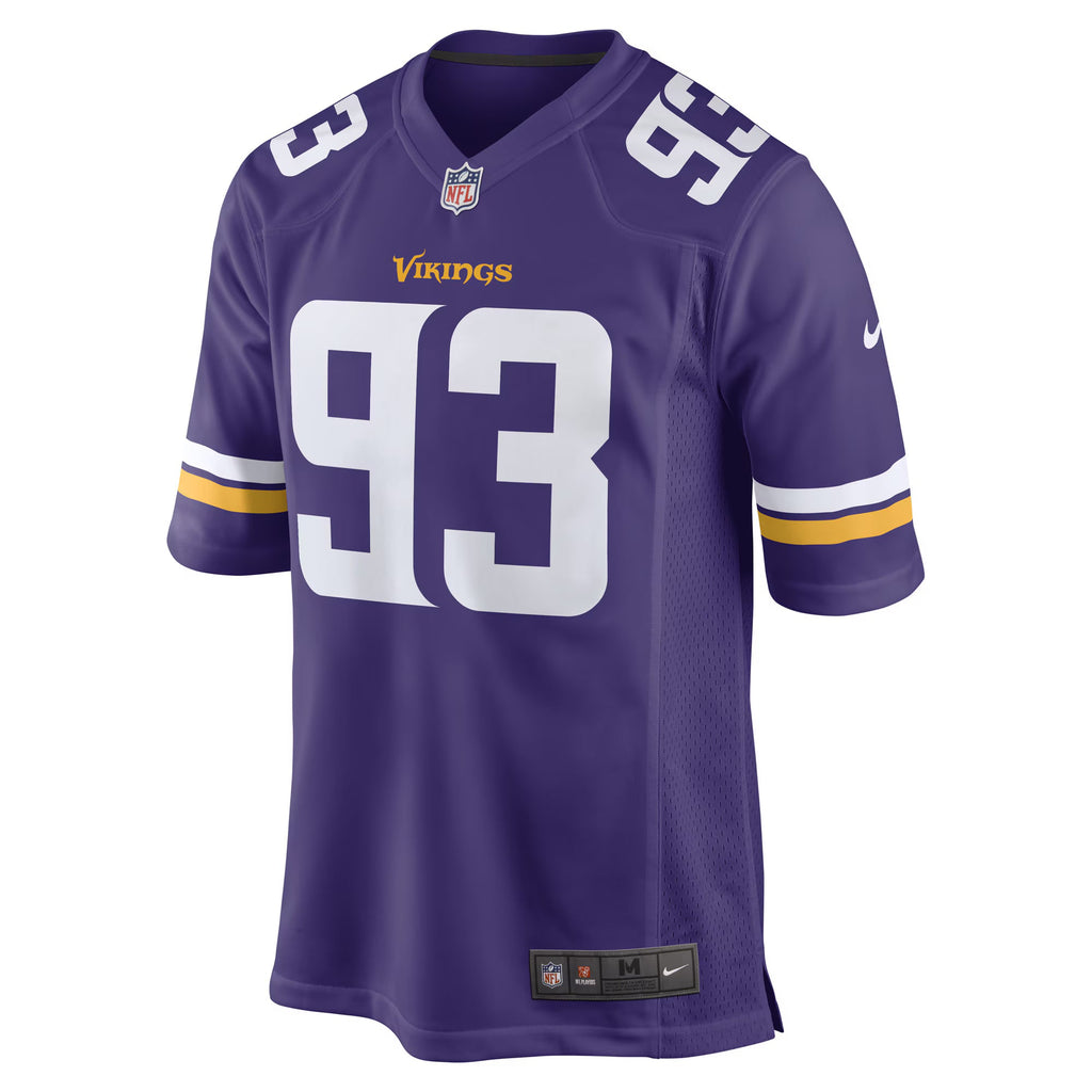 Minnesota Vikings Jonathan Bullard Purple Game Player Jersey