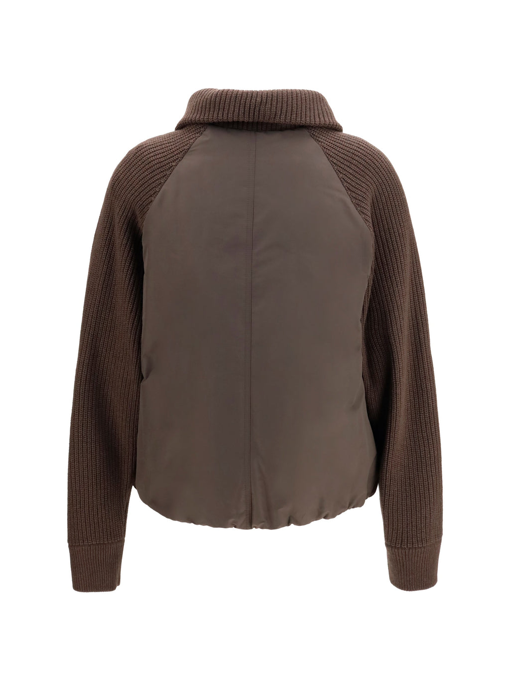 Brunello Cucinelli Women Down Jacket With Wool Sleeves