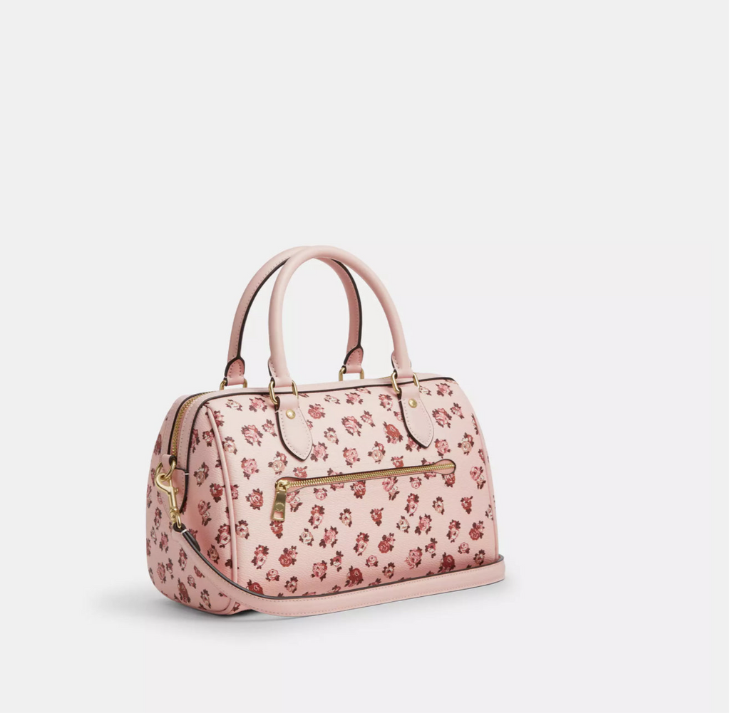 NWT Coach Rowan Satchel Bag
With Rose Print