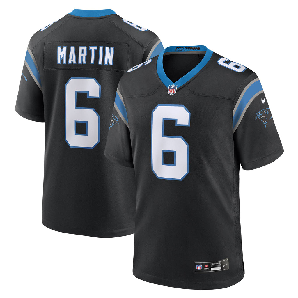 Carolina Panthers Sam Martin Black Team Game Jersey