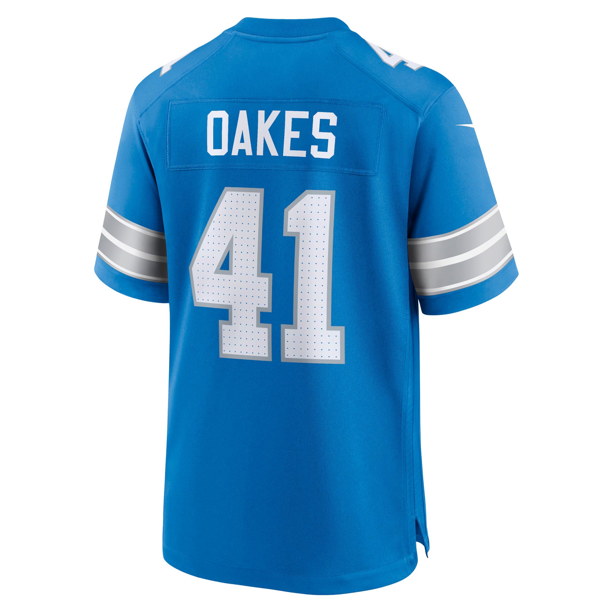 Detroit Lions Gunnar Oakes Blue Team Game Jersey