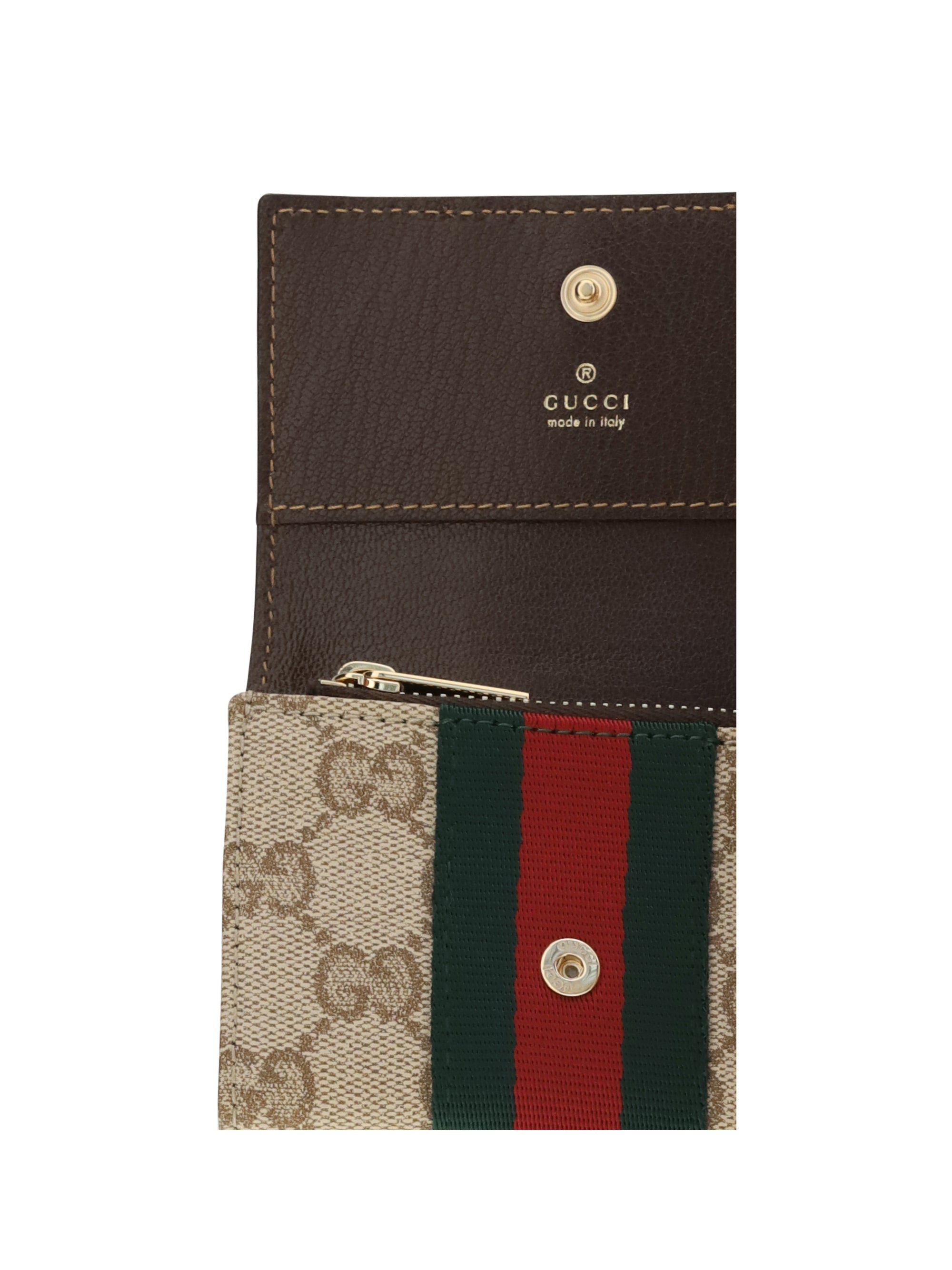 Gucci Women Web Bi-Fold Card Holder