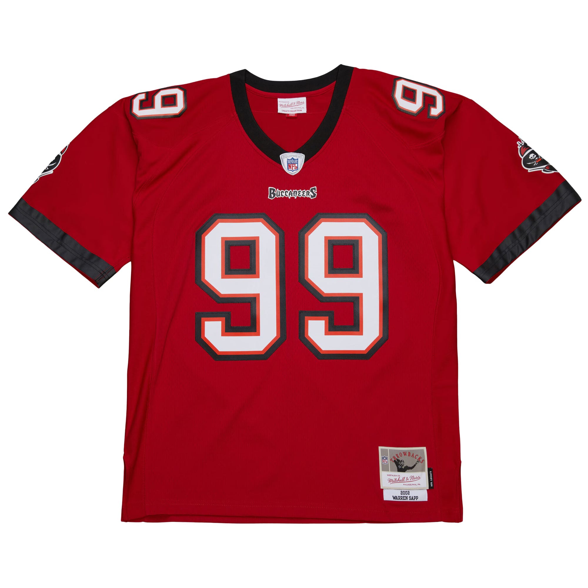 Tampa Bay Buccaneers Warren Sapp Mitchell & Ness Red 2002 Legacy Replica Jersey