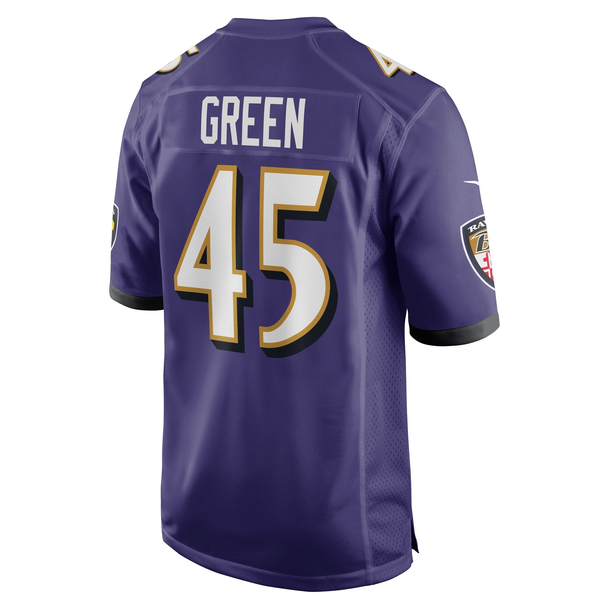 Baltimore Ravens Mike Green Purple Team Game Jersey