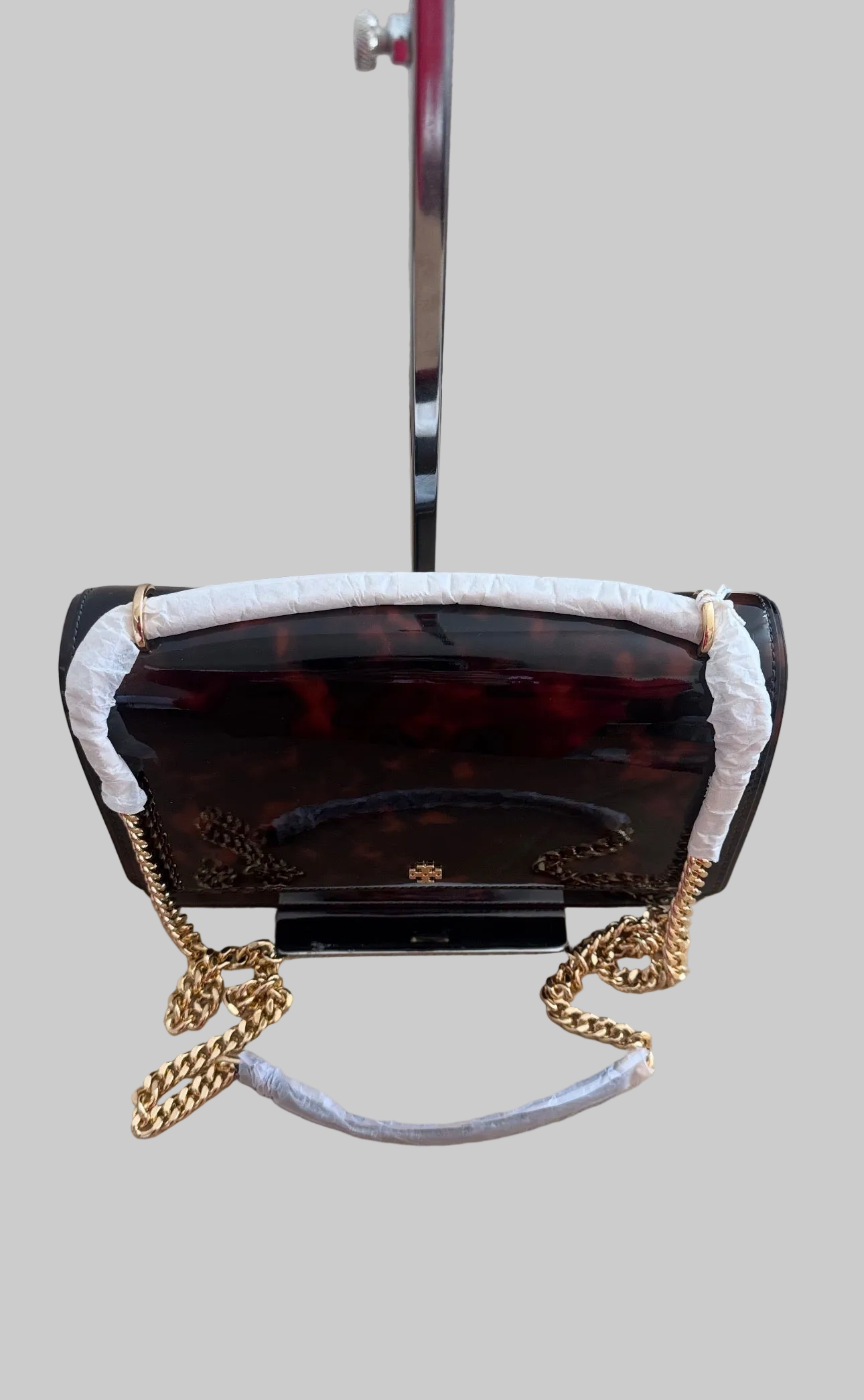 NWT Tory Burch Emerson Patent Flap Adjustable Medium Shoulder Bag