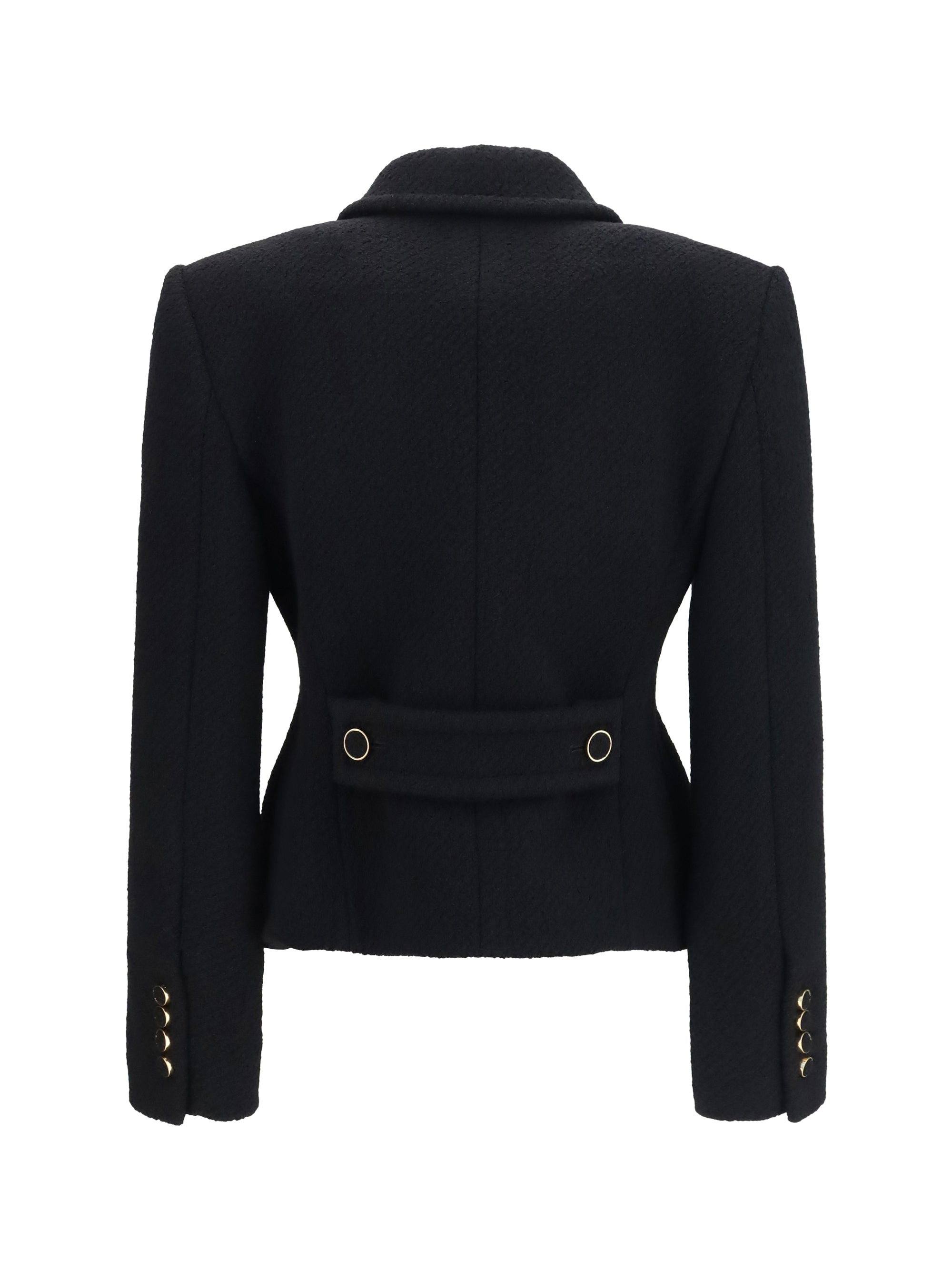 Chloé Women Cropped Single-Breasted Blazer With Fabric Buttons