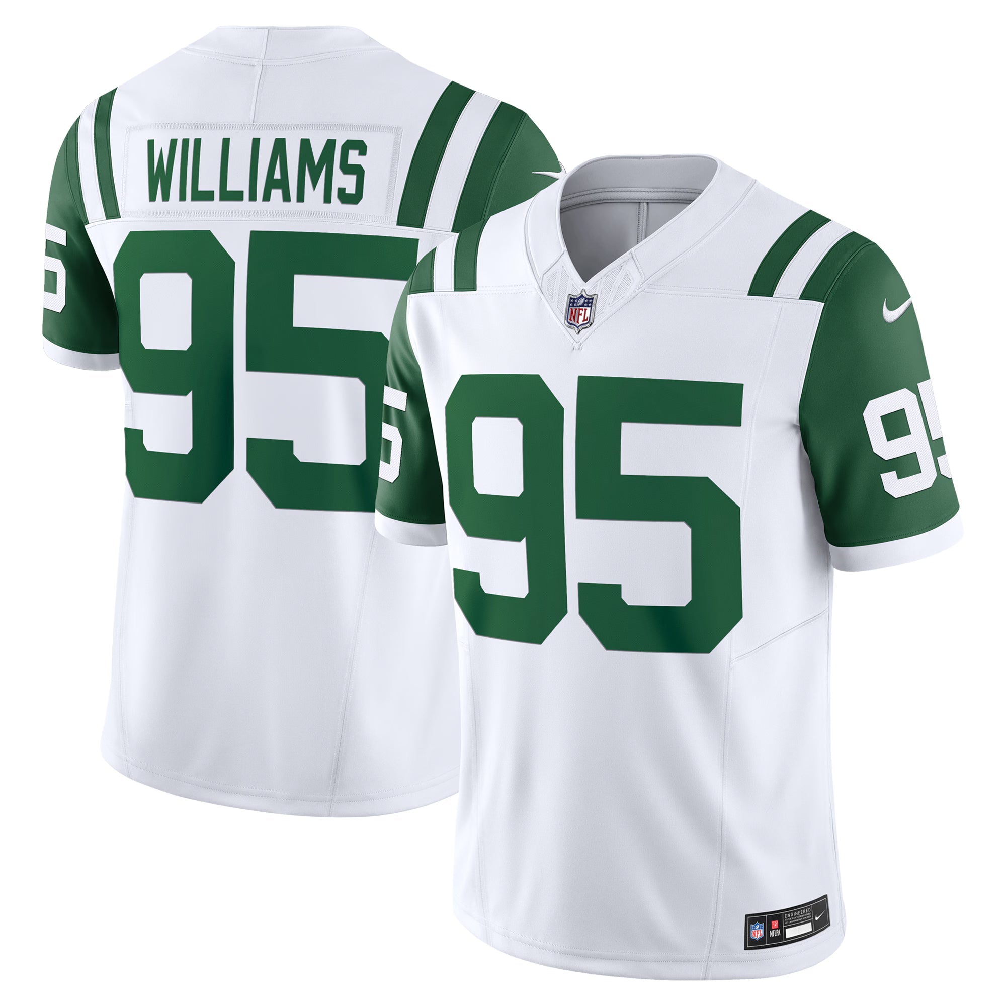 New York Jets Quinnen Williams White Classic Alternate Vapor F.U.S.E. Limited Jersey