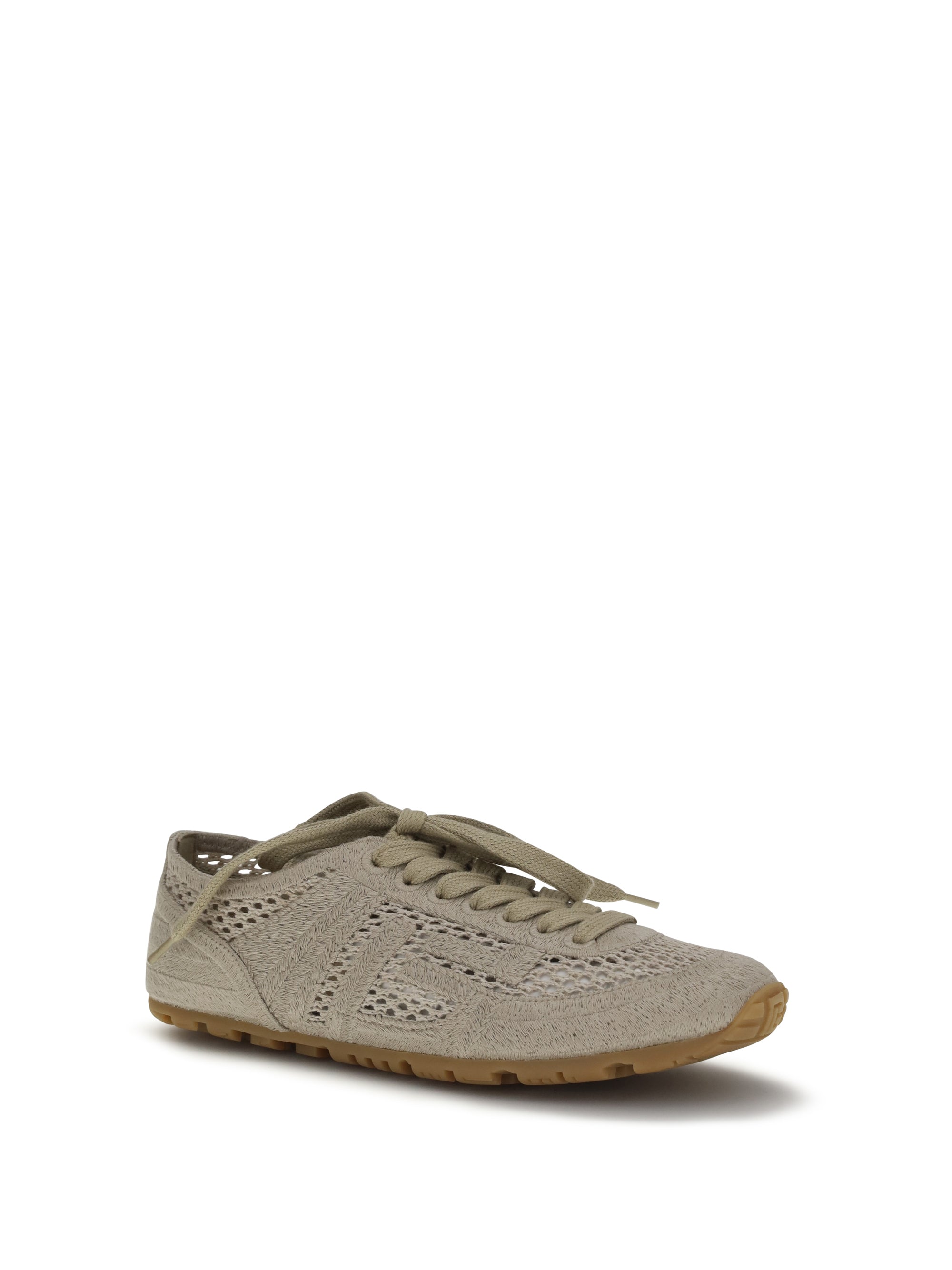 Balmain Women Racer 45 Sneakers In Macramé
