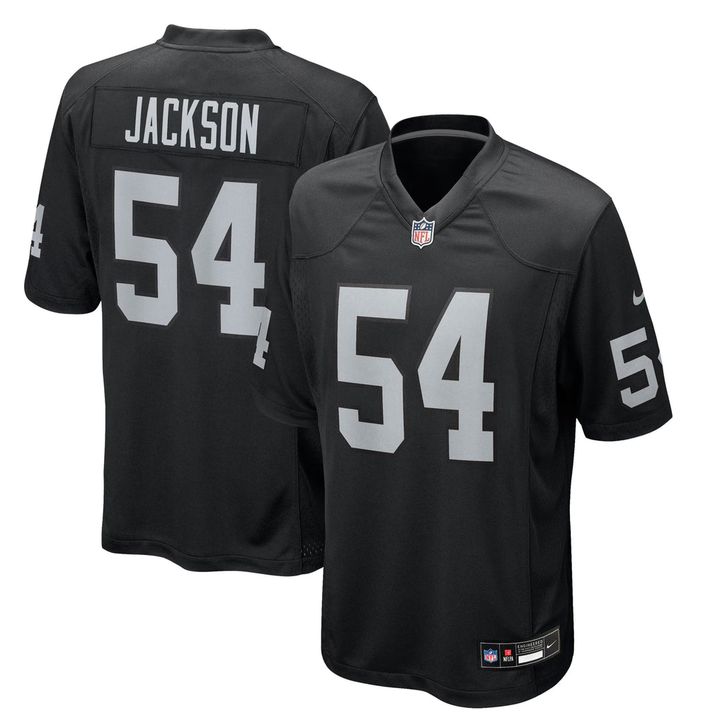 Las Vegas Raiders Brennan Jackson Black Team Game Jersey