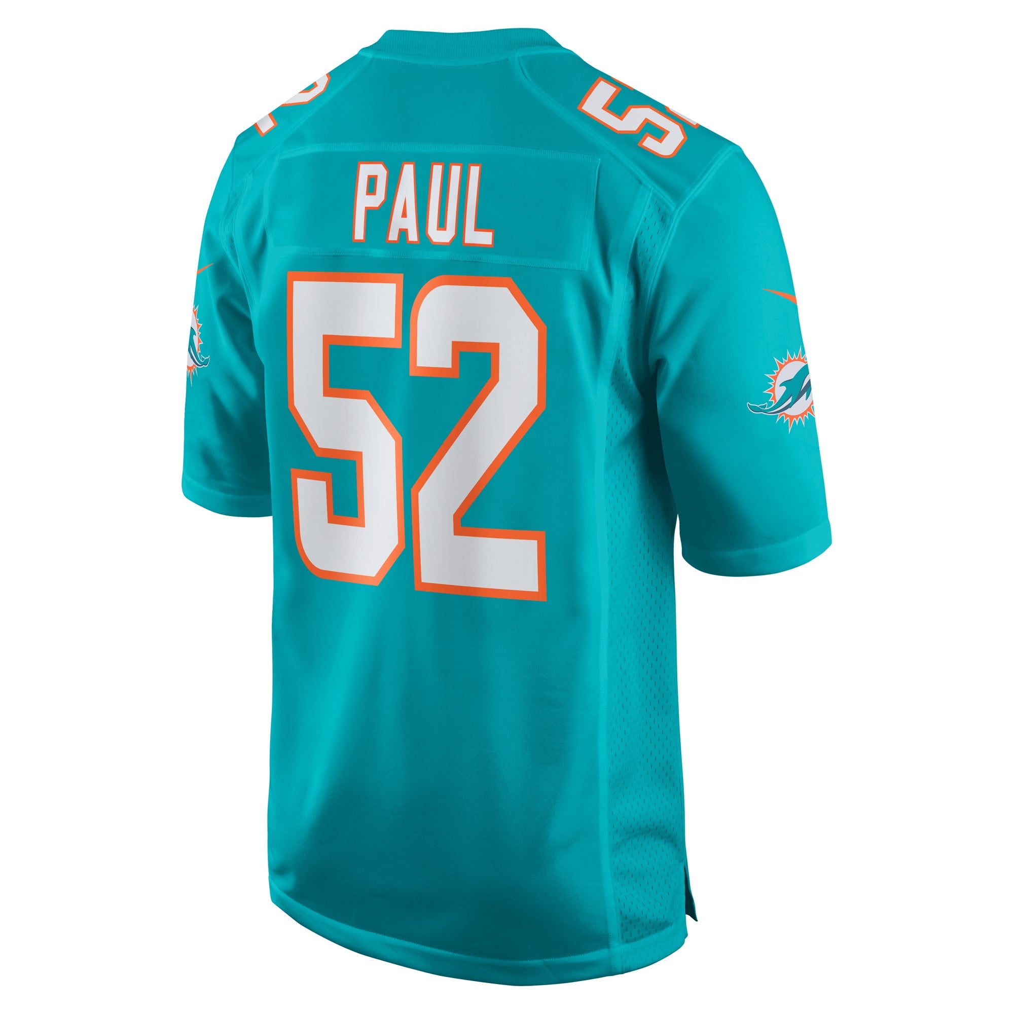 Miami Dolphins Patrick Paul Aqua Game Jersey