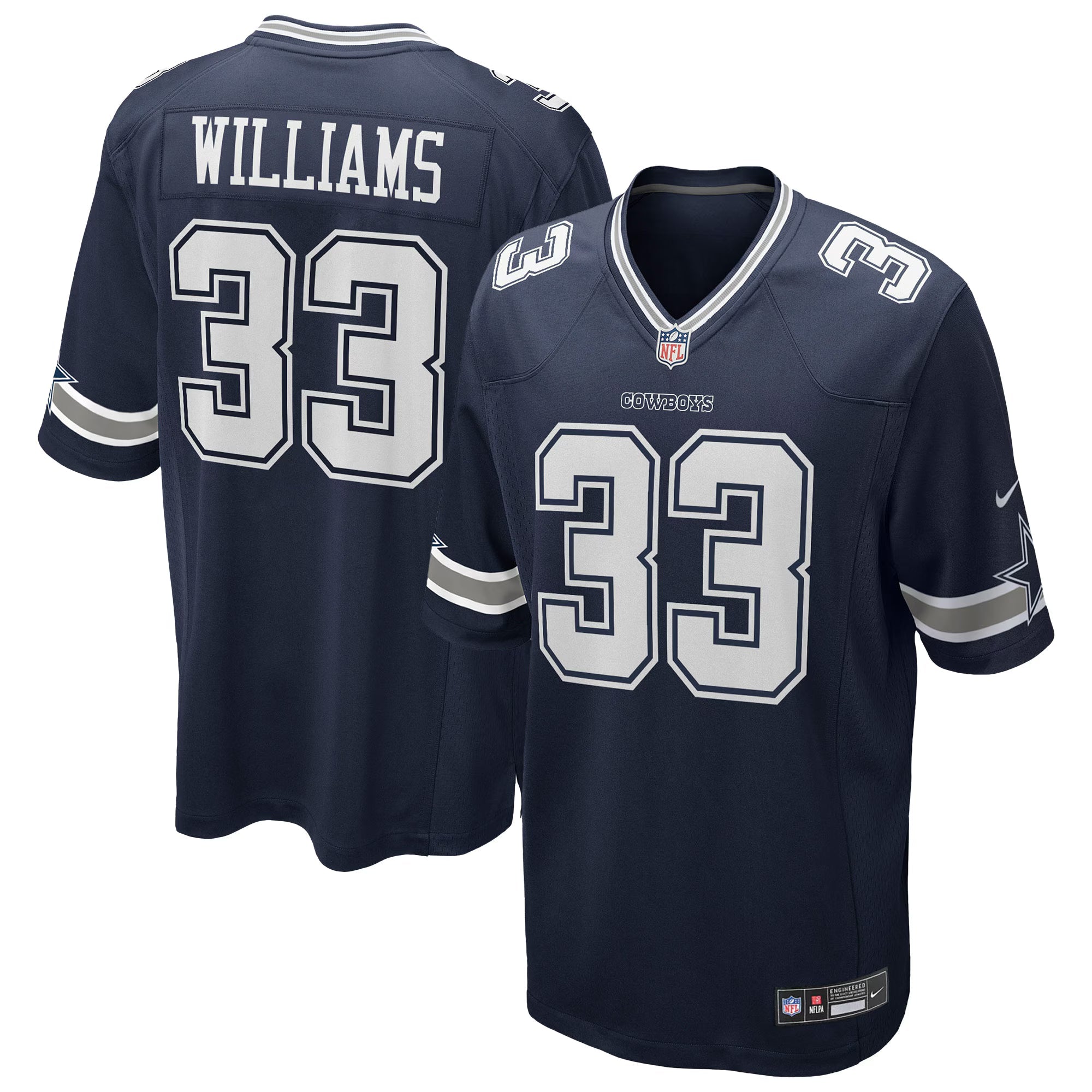 Dallas Cowboys Javonte Williams Navy Team Game Jersey