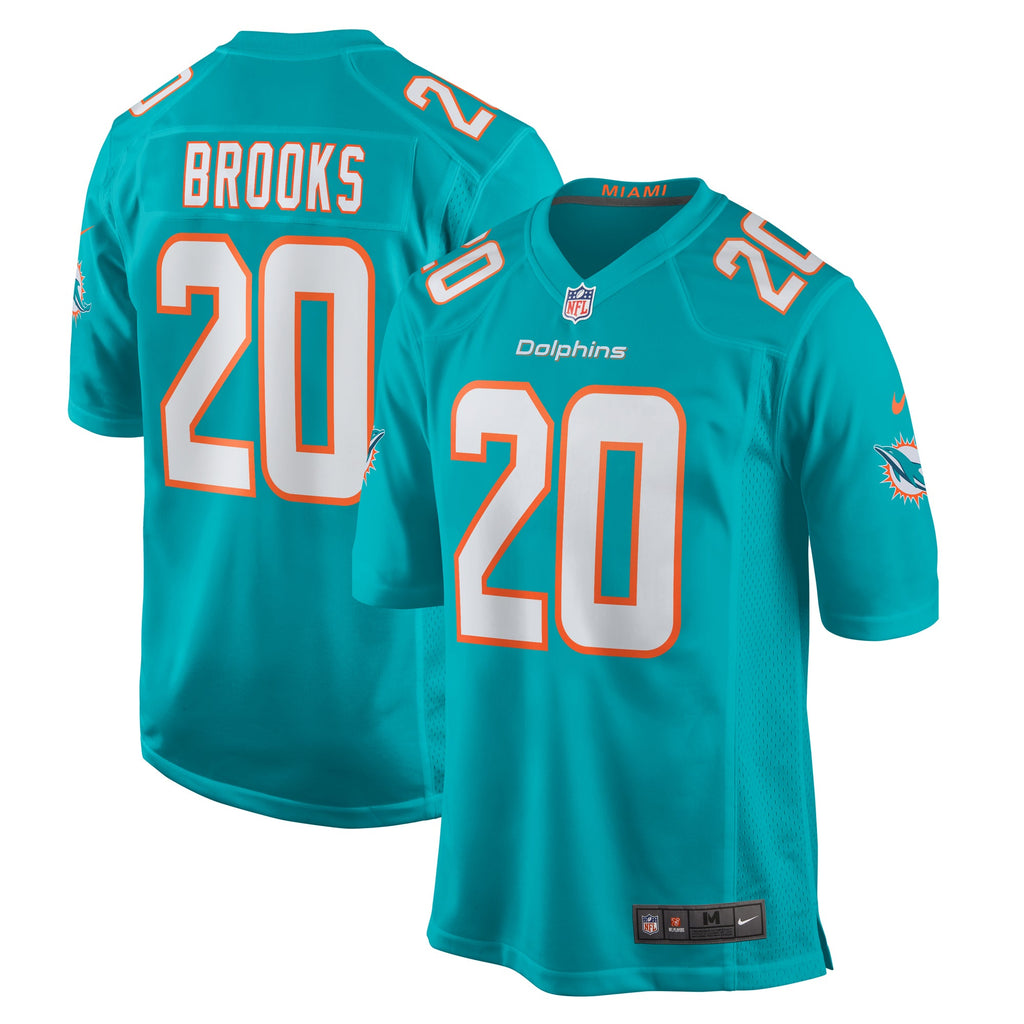 Miami Dolphins Jordyn Brooks Aqua Game Jersey
