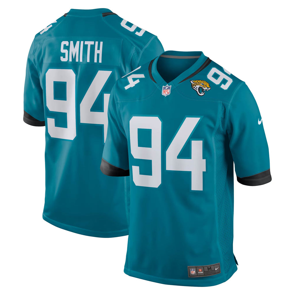 Jacksonville Jaguars Maason Smith Teal Team Game Jersey