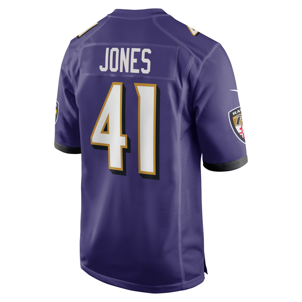 Baltimore Ravens Dre'Mont Jones Purple Team Game Jersey