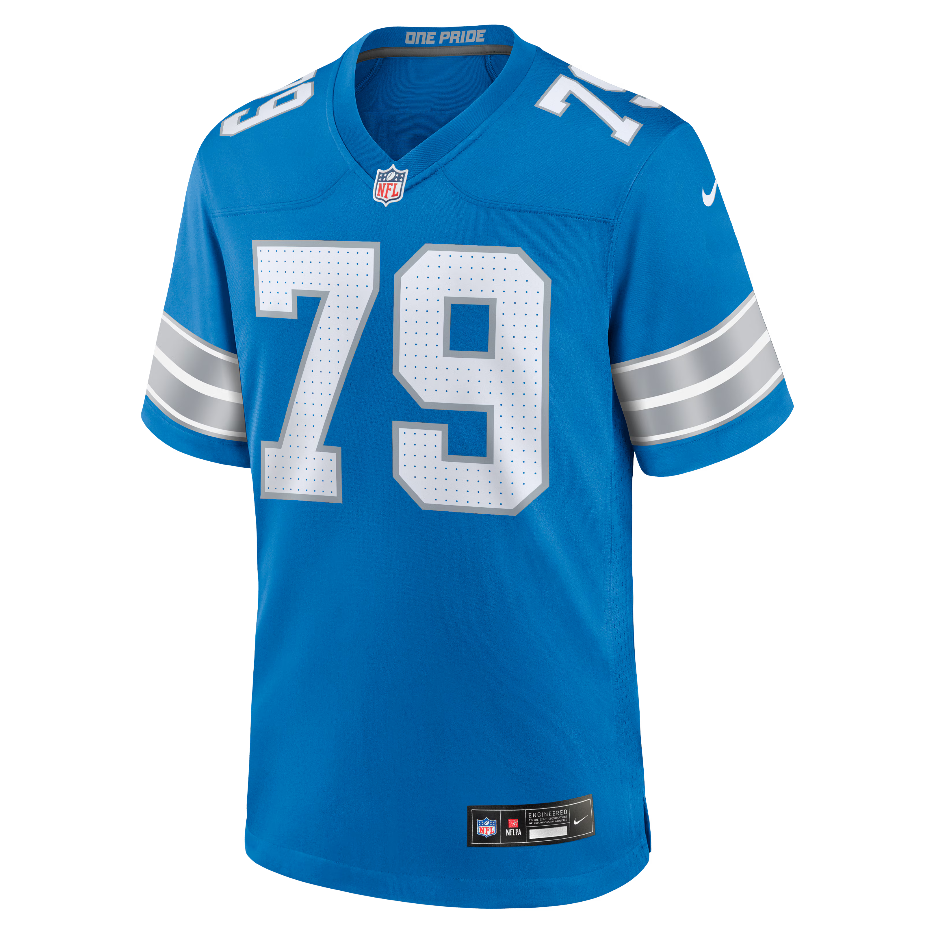 Detroit Lions Quinton Jefferson Blue Team Game Jersey