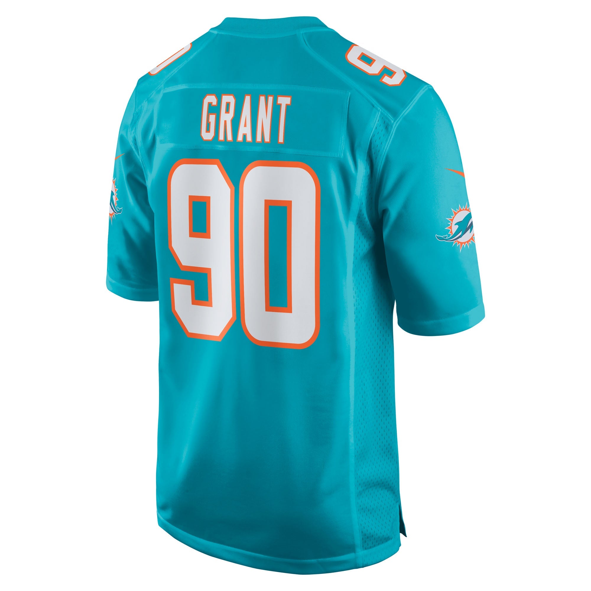 Miami Dolphins Kenneth Grant Aqua 2025 NFL Draft First Round Pick Game Jersey