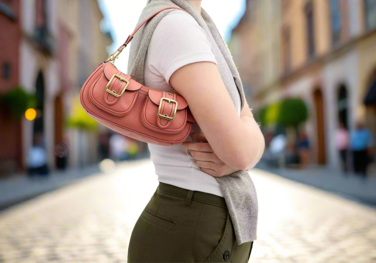 NWT Coach Leather Ashton Bag In Deep Coral