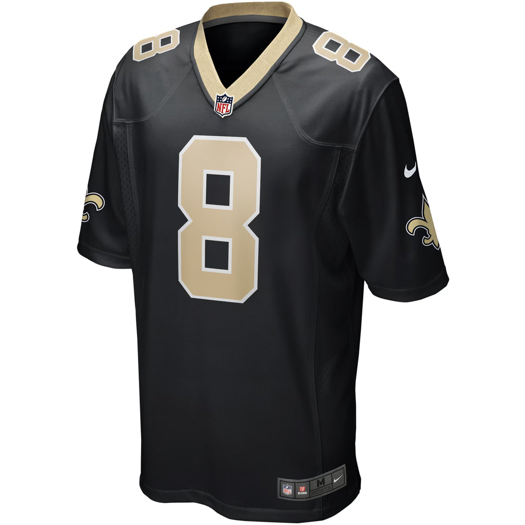 New Orleans Saints Archie Manning Black Game Retired Player Jersey