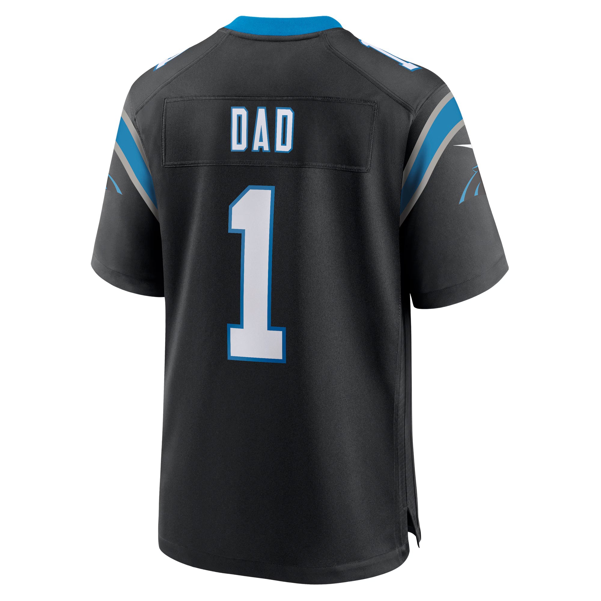 Carolina Panthers Number 1 Dad Black Game Jersey