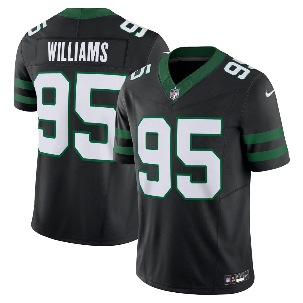 New York Jets Quinnen Williams Legacy Black Alternate Vapor F.U.S.E. Limited Jersey