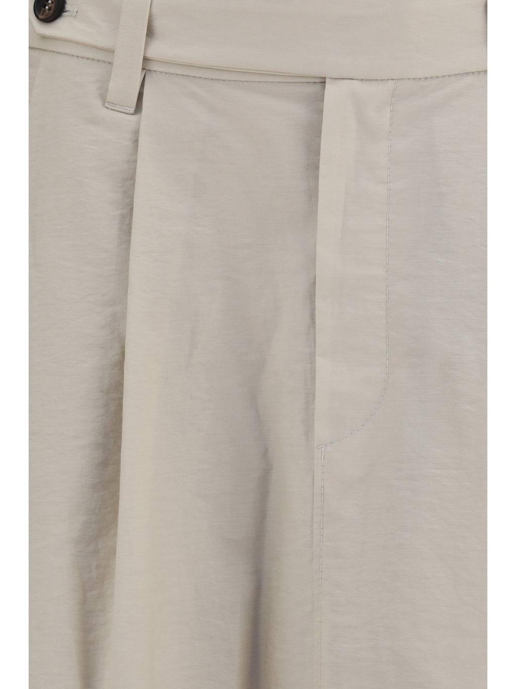 Brunello Cucinelli Women Cotton Poplin Skirt With Monili Detail