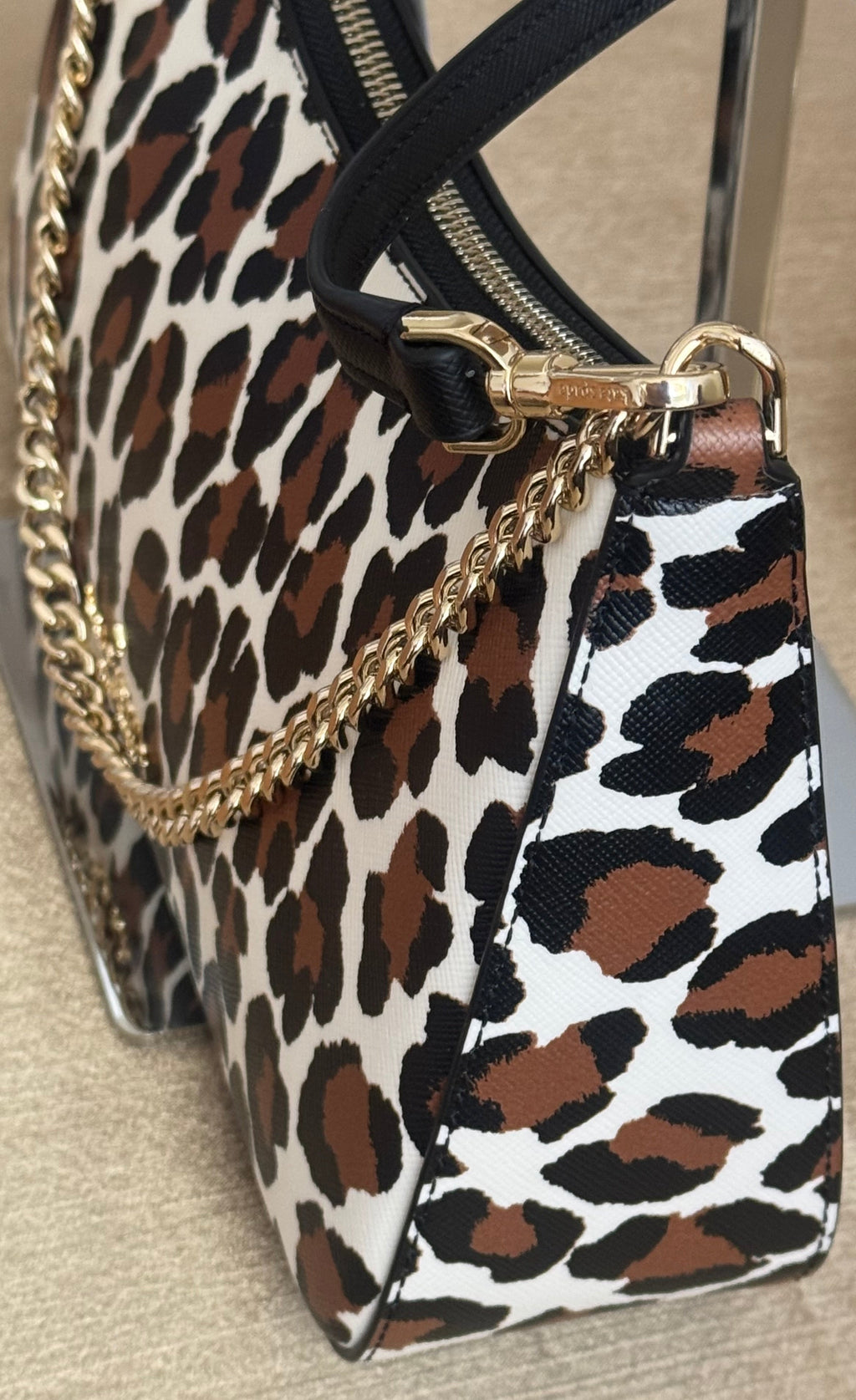 NWT Kate Spade Madison KH460 Convertible Crossbody Leopard Print