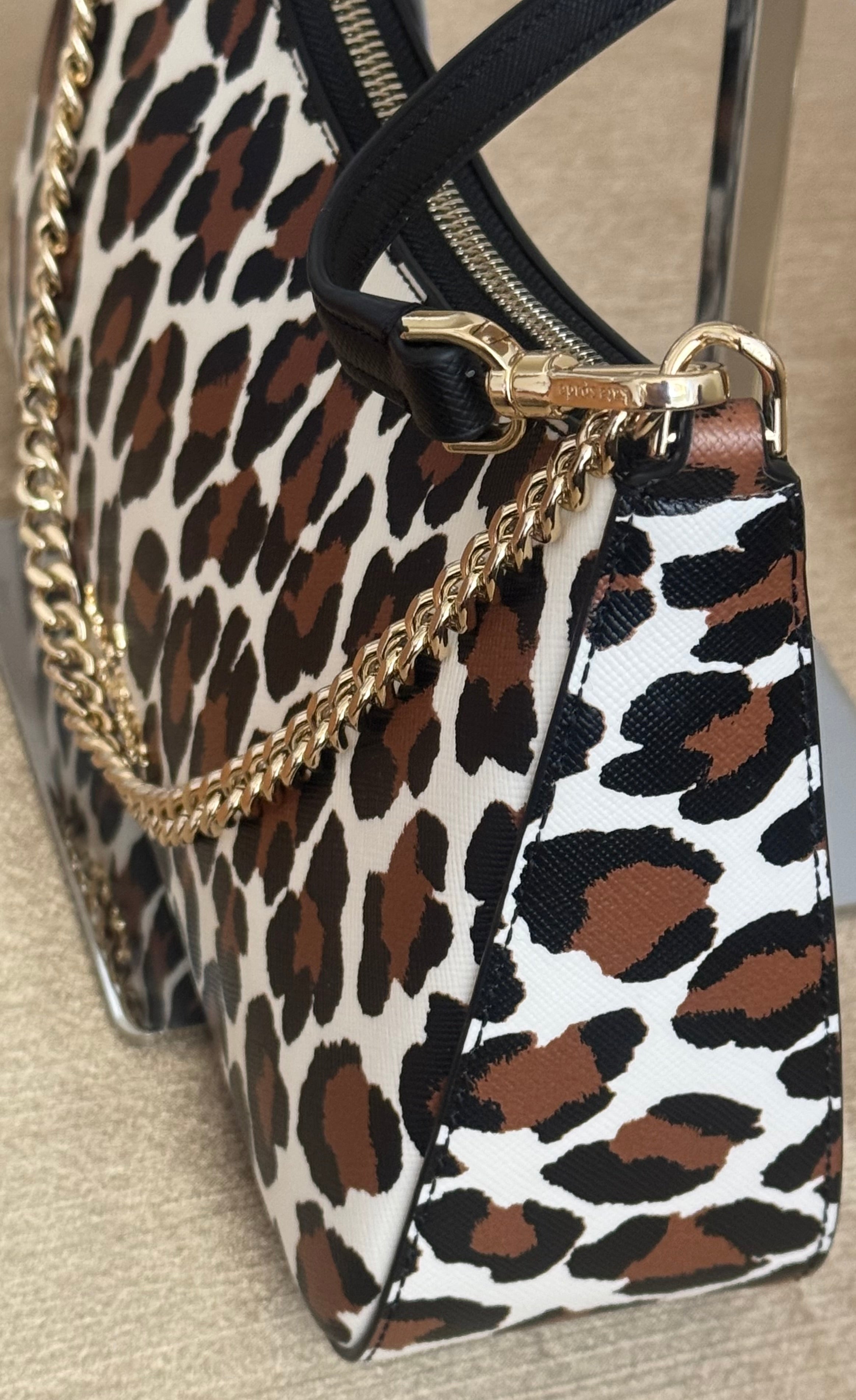 NWT Kate Spade Madison KH460 Convertible Crossbody Leopard Print