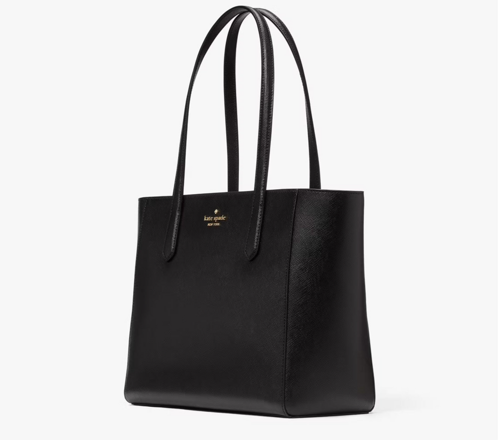 NWT Kate Spade Leather Staci Medium Tote In Black
