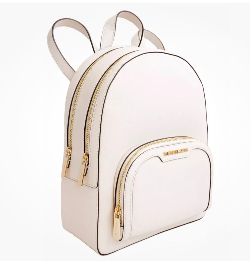 NWT Michael Kors Unisex Jaycee Leather Medium Backpack In Light Cream