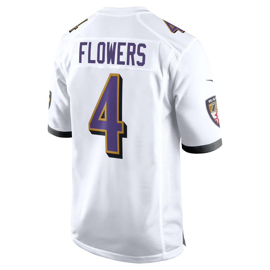 Baltimore Ravens Zay Flowers White Game Jersey