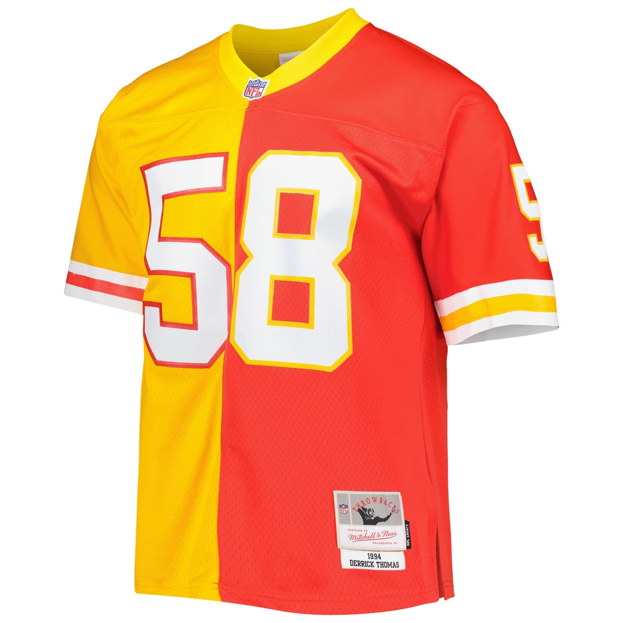 Kansas City Chiefs Derrick Thomas Mitchell & Ness Red/Gold 1994 Split Legacy Replica Jersey