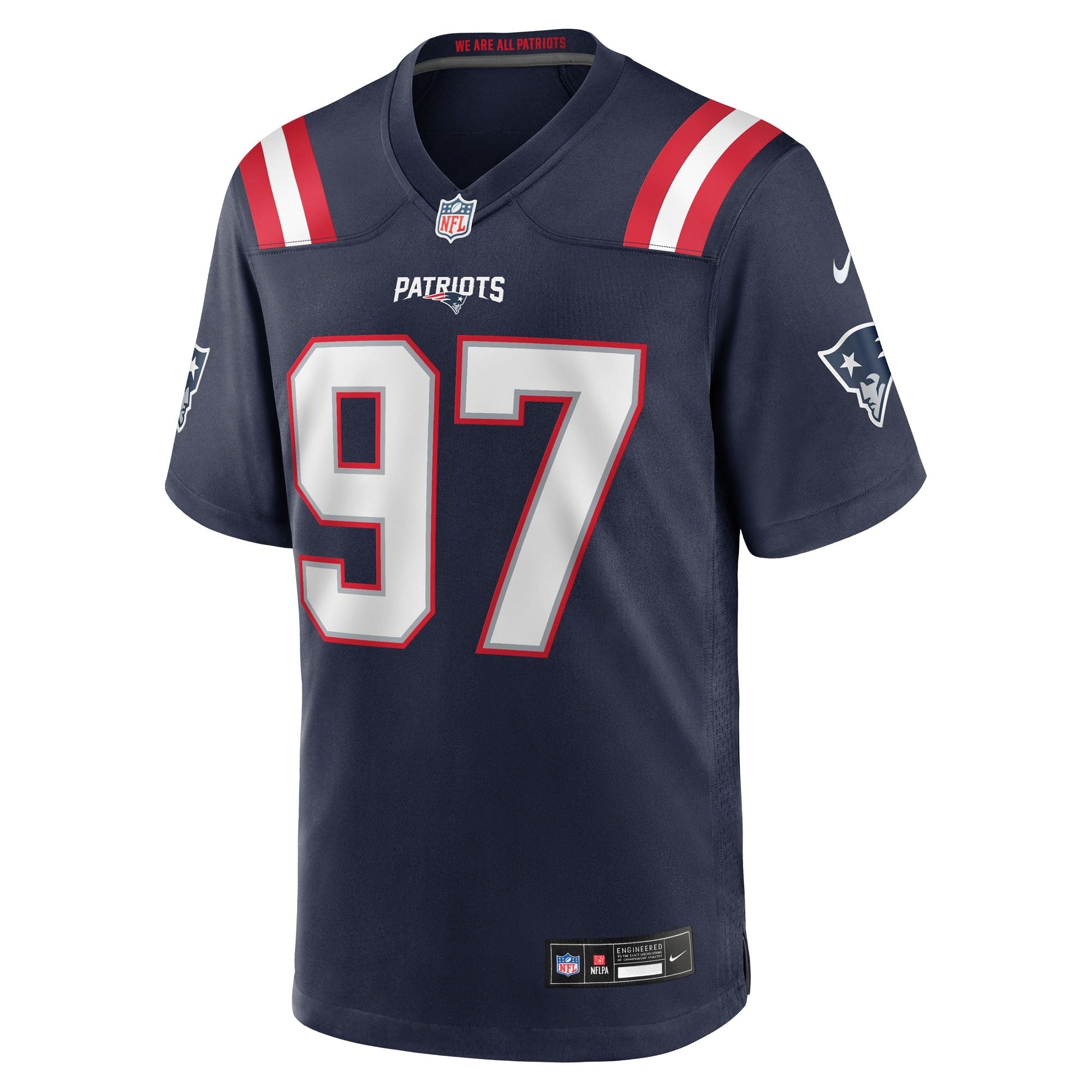 New England Patriots Milton Williams Navy Game Player Jersey