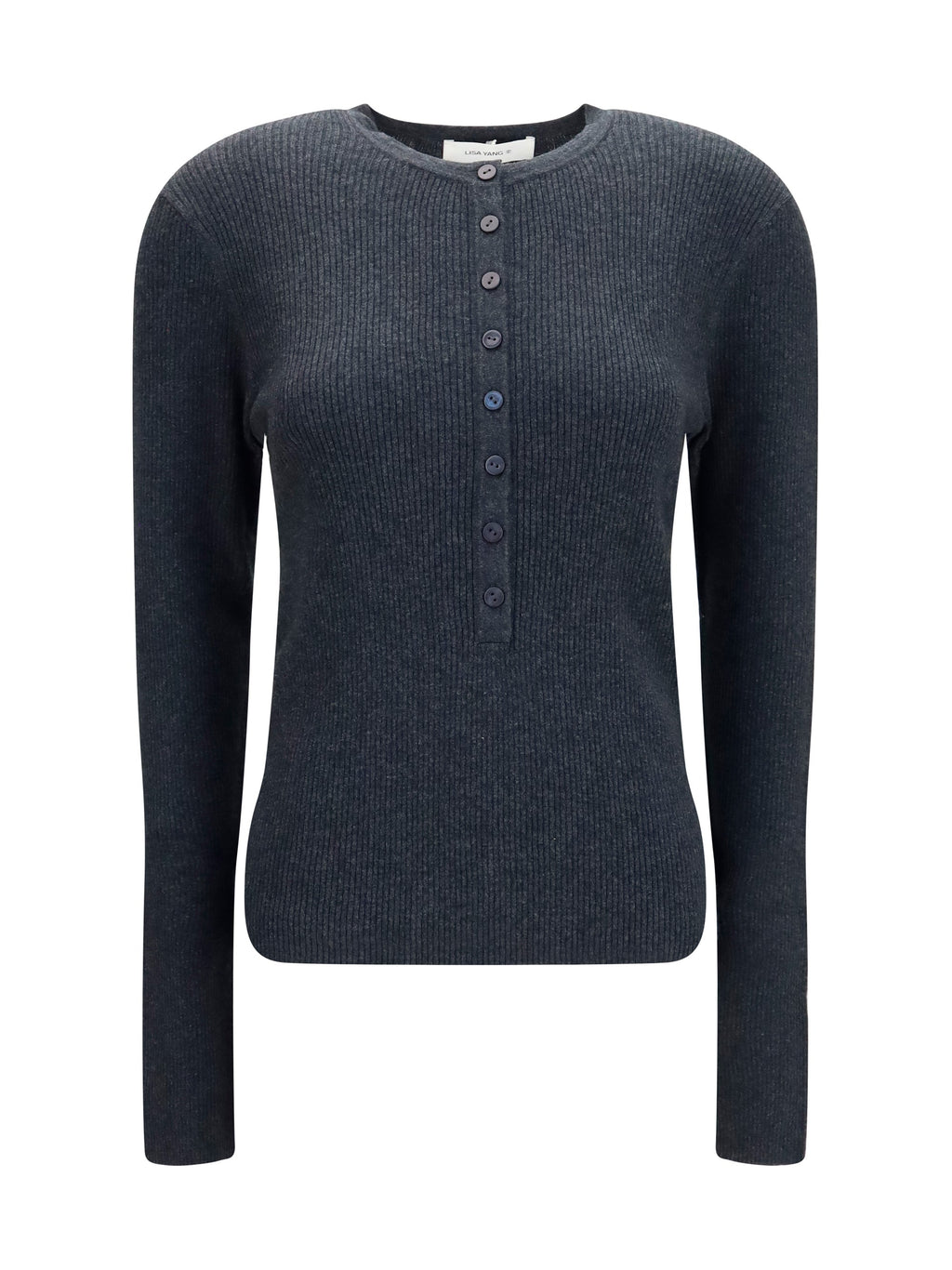 Lisa Yang Women Airi Henley Sweater In Cotton And Cashmere