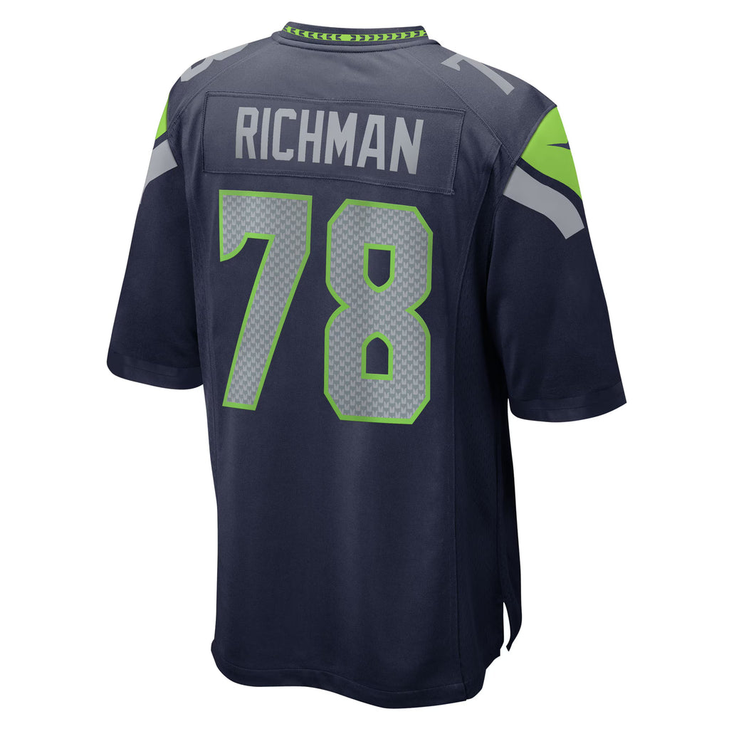 Seattle Seahawks Mason Richman College Navy Team Game Jersey