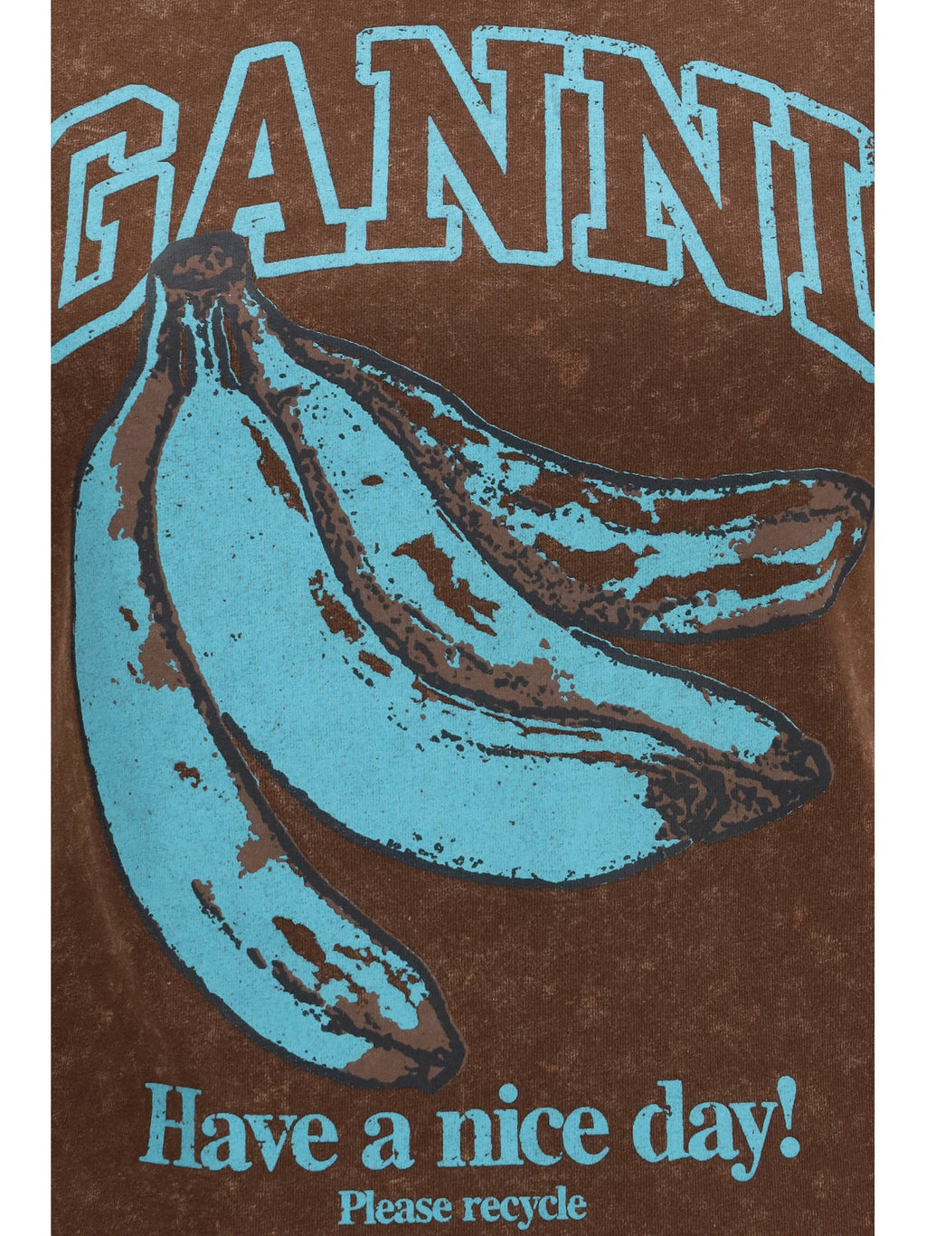 Ganni Women Banana Cotton T-Shirt