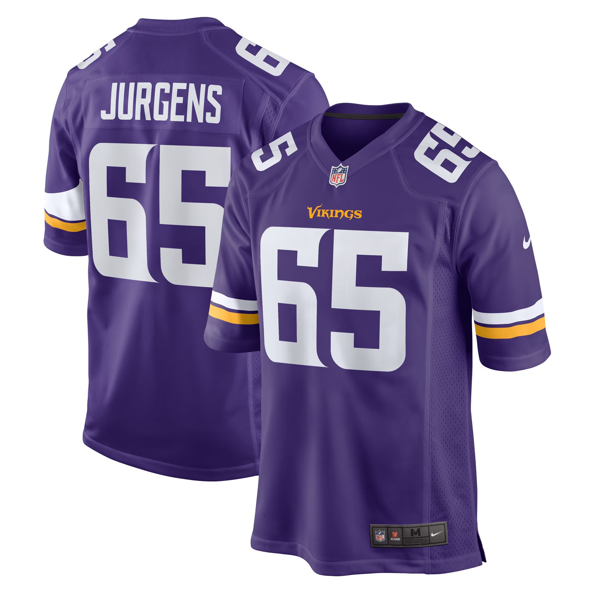 Minnesota Vikings Michael Jurgens Purple Game Jersey