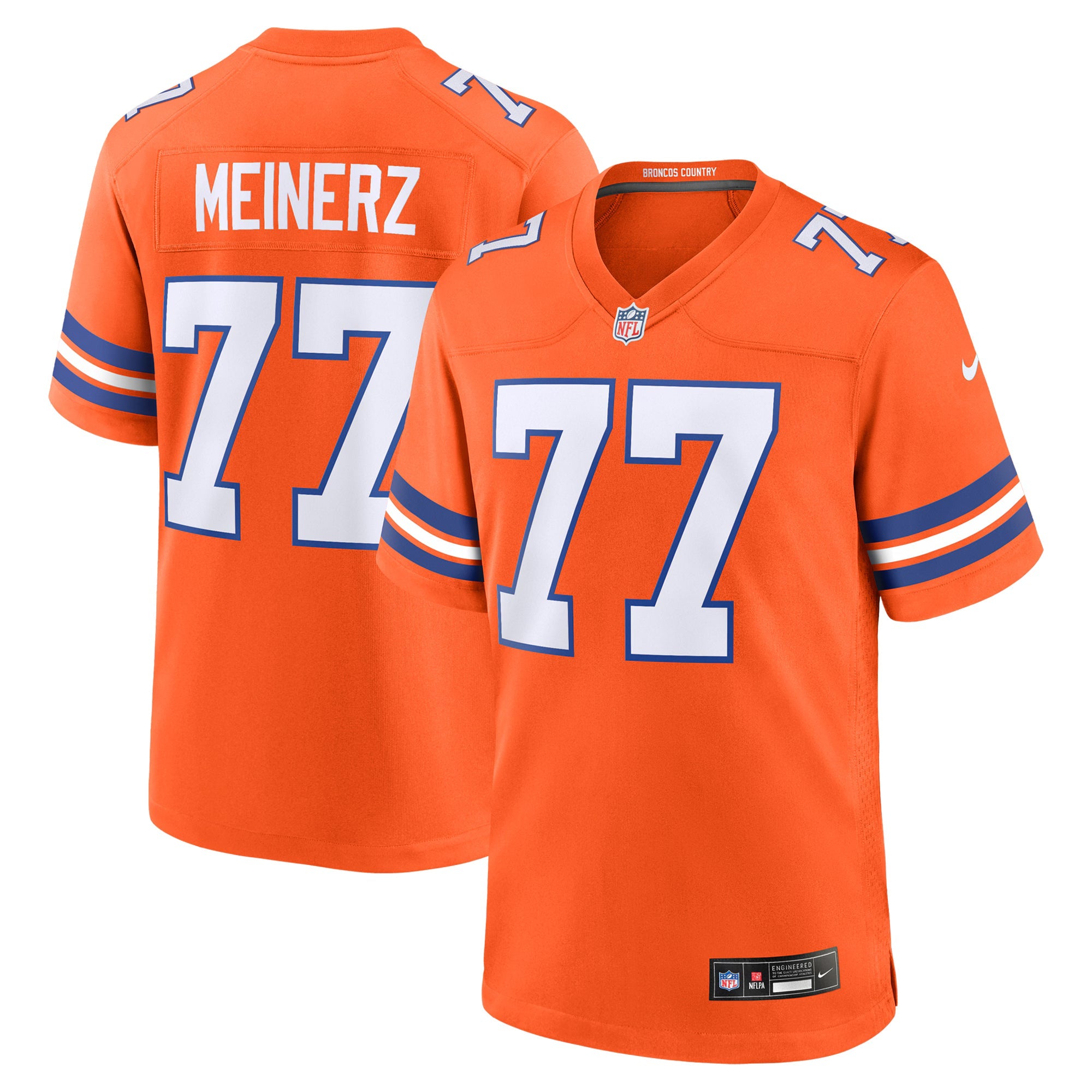 Denver Broncos Quinn Meinerz Orange Alternate Game Jersey