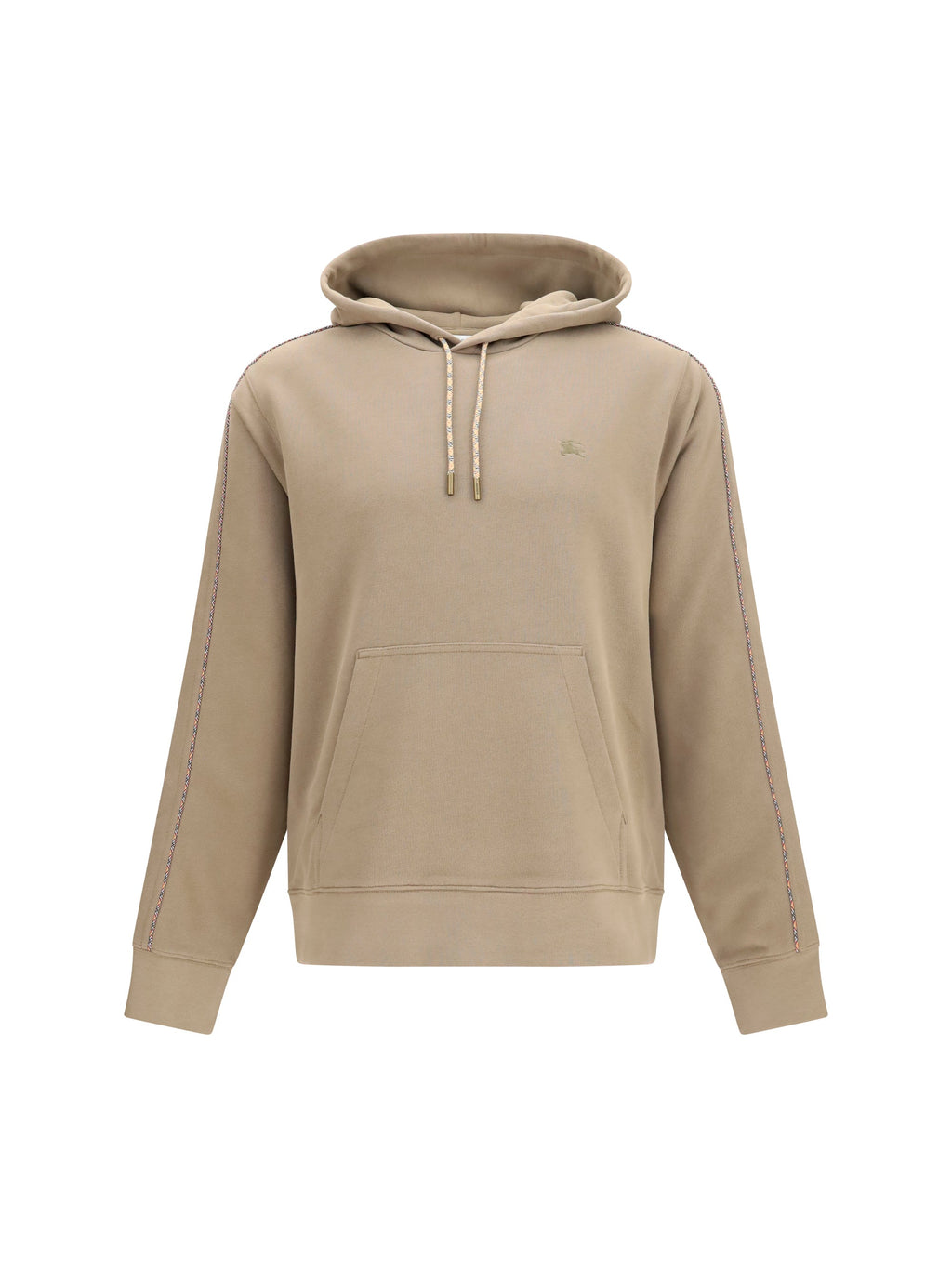 Burberry Men Check Hoodie With Drawstrings