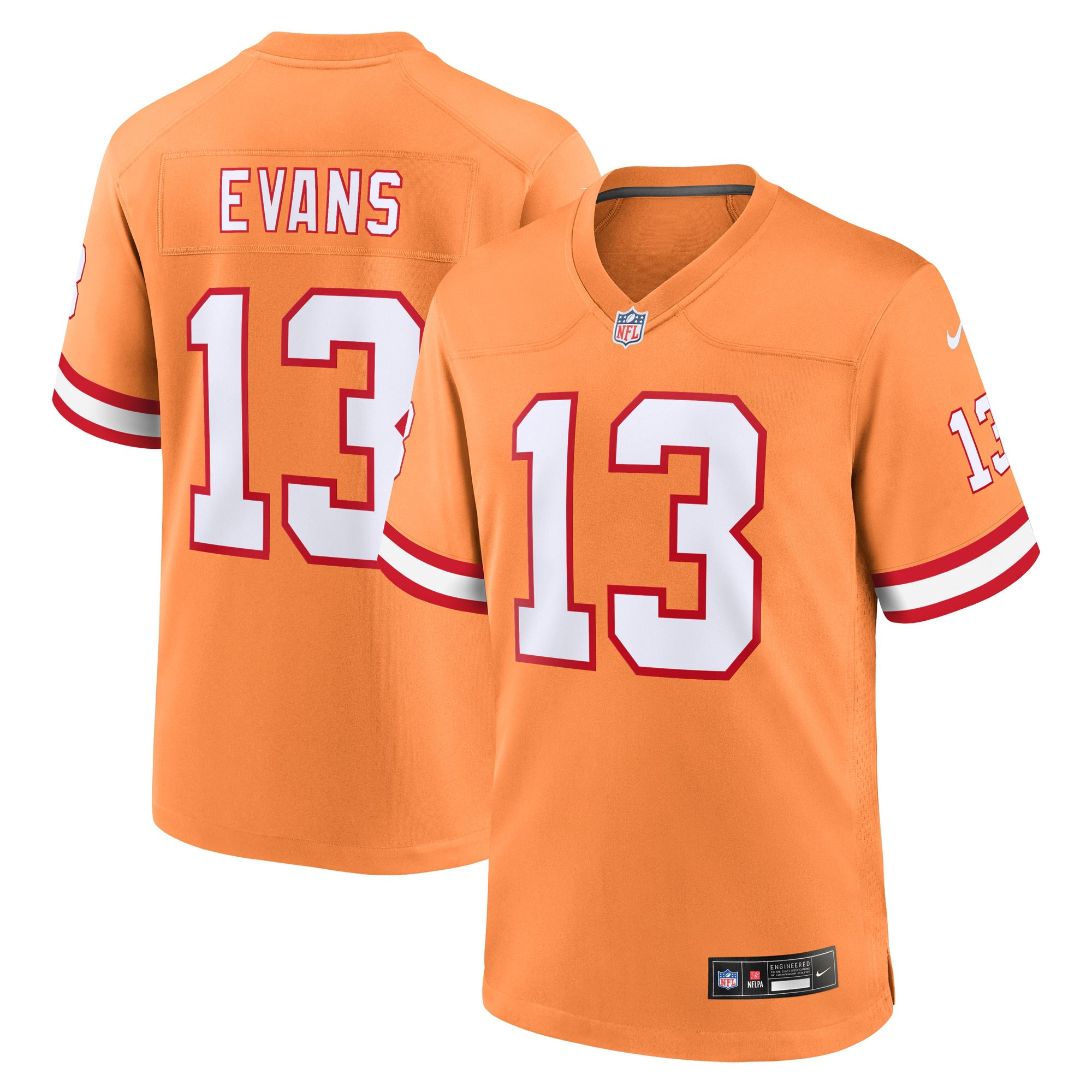 Tampa Bay Buccaneers Mike Evans Orange Throwback Game Jersey