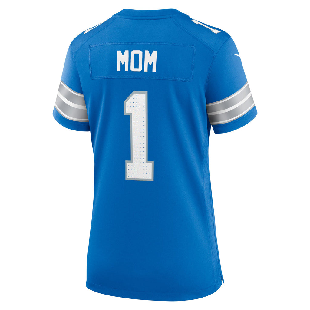 Detroit Lions Number 1 Mom Blue Game Jersey