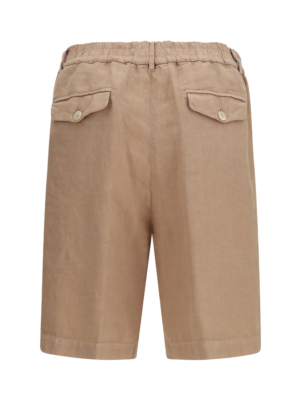 Brunello Cucinelli Men Lightweight Délavé Linen Shorts