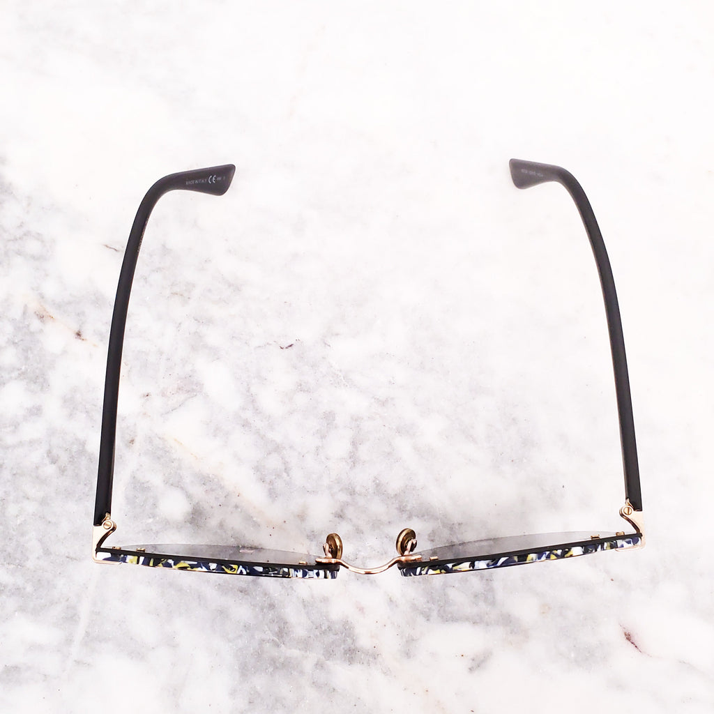DIOR BLUE AND YELLOW OFFSET SUNGLASSES