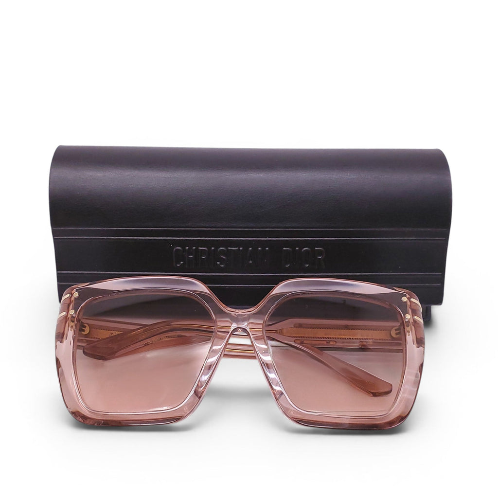 DIOR BROWN LUCITE SUNGLASSES
