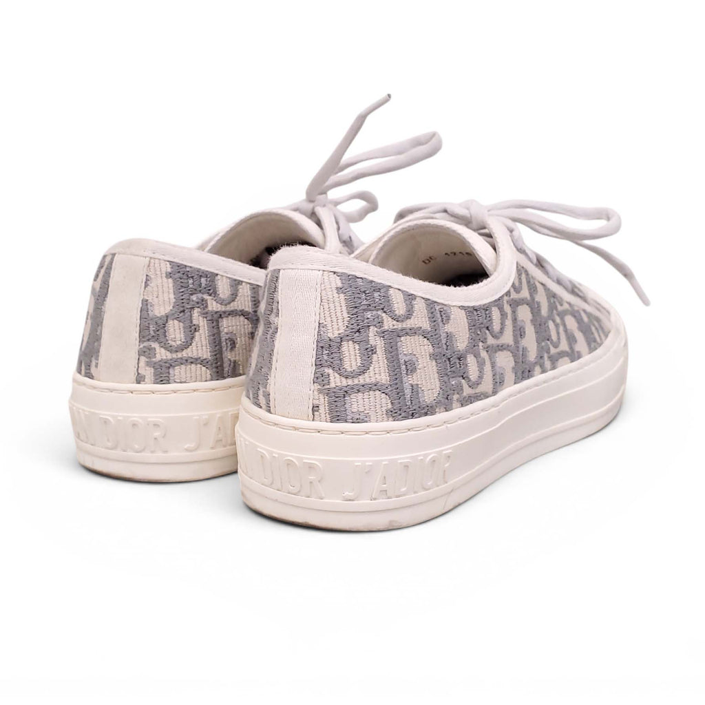 DIOR GREY LOGO SNEAKERS - SIZE 38.5