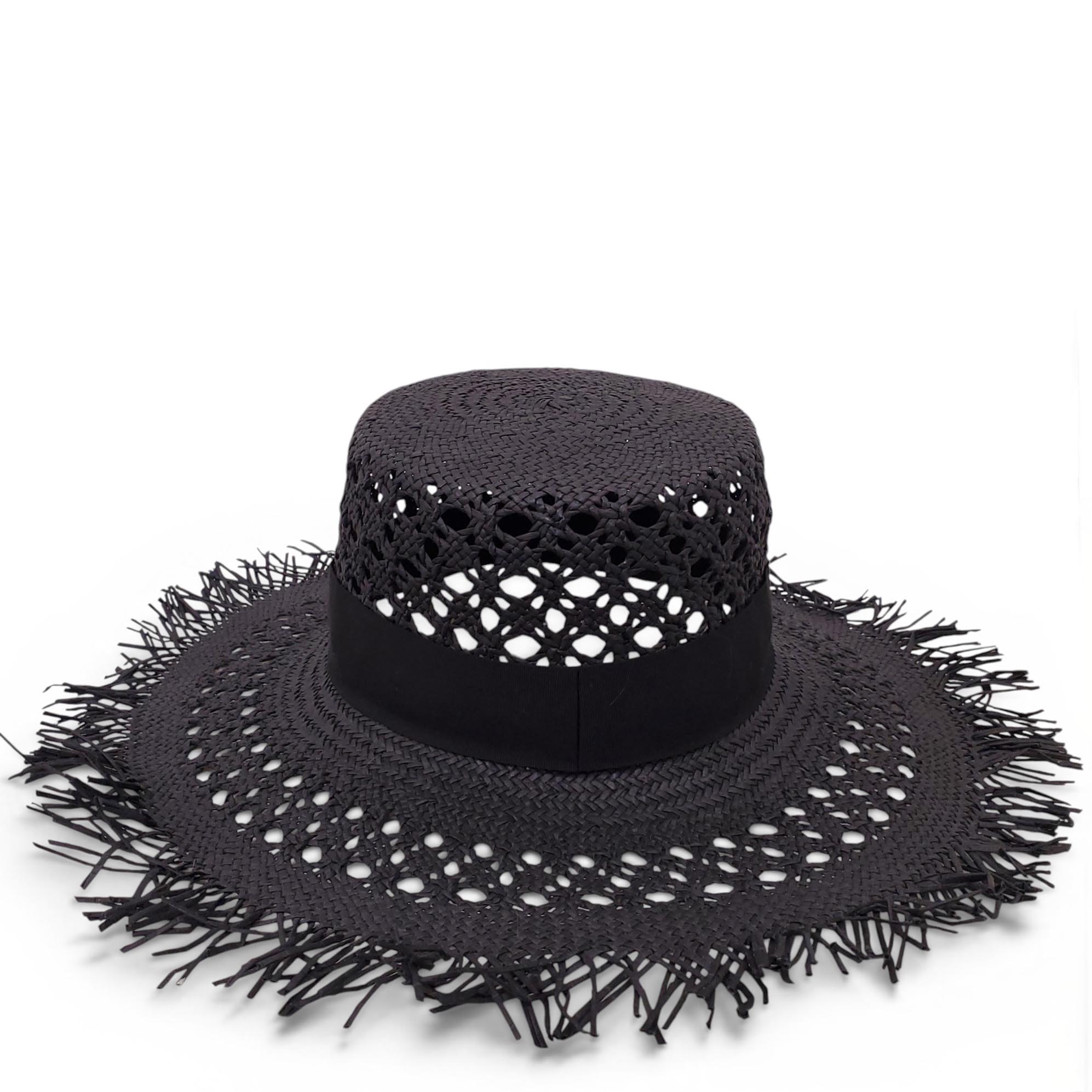 DIOR RAFFIA LOGO HAT - SIZE 57