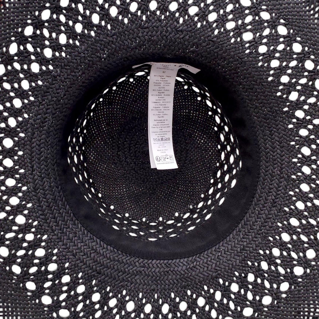 DIOR RAFFIA LOGO HAT - SIZE 57