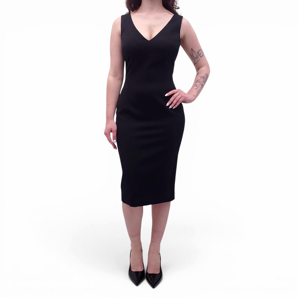 DOLCE & GABBANA BLACK SHEATH DRESS - SIZE 42