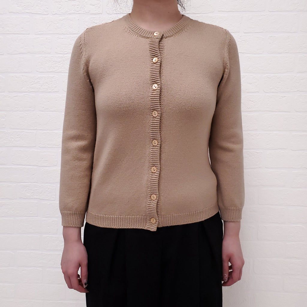 DOLCE & GABBANA BLUSH CARDIGAN WITH LACE DETAIL BACK - SIZE 40